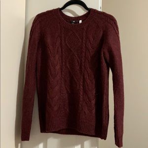 2/$25 Burgundy H&M Knit Sweater